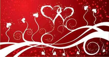 Valentines abstract background with hearts, vector illustrationのイラスト素材