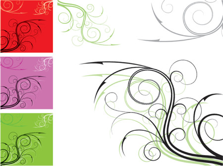 Element for design, corner flower, vector illustrationのイラスト素材