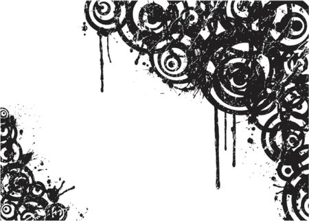 Abstract grunge retro circle, vector illustrationのイラスト素材