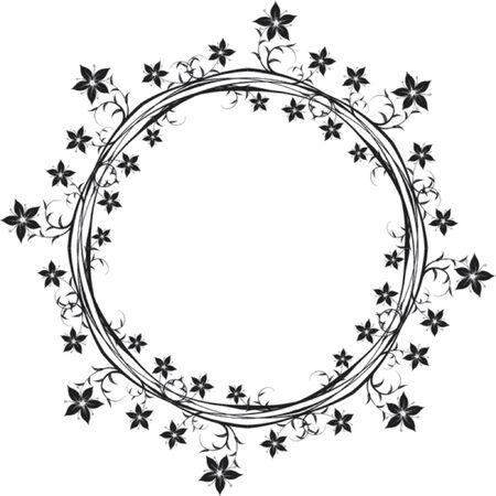 Flower frame, element for design, vector illustrationのイラスト素材