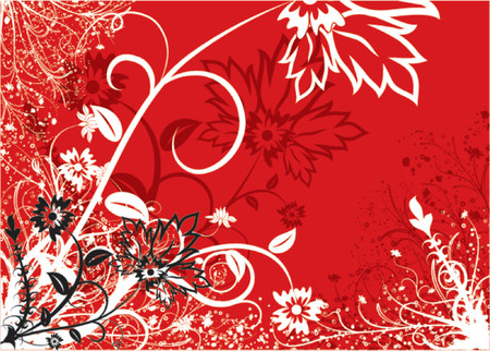 Abstract floral background, vector illustrationのイラスト素材
