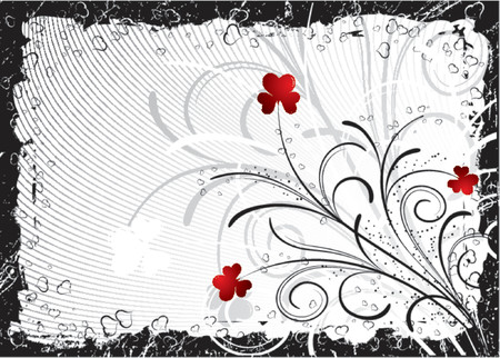 Abstract grunge valentines background with hearts, vector illustrationのイラスト素材