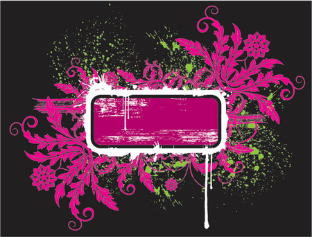 Abstract floral frame, element for design, vector illustrationのイラスト素材