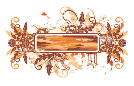 Abstract floral frame, element for design, vector illustrationのイラスト素材