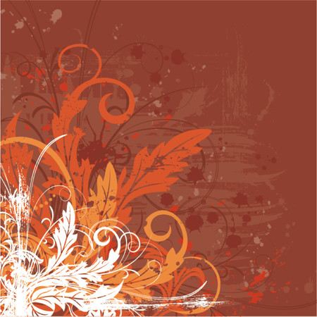Grunge paint floral chaos, element for design, vector illustrationのイラスト素材