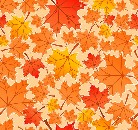 Autumn leaves seamless pattern, element for design, vector illustrationのイラスト素材