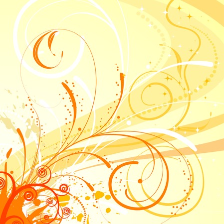 Grunge paint flower background with waves, element for design, vector illustrationのイラスト素材