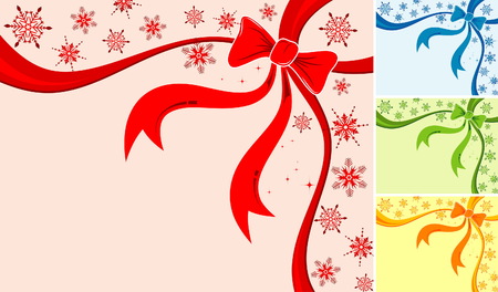 Abstract christmas background with bow, element for design, vector illustrationのイラスト素材