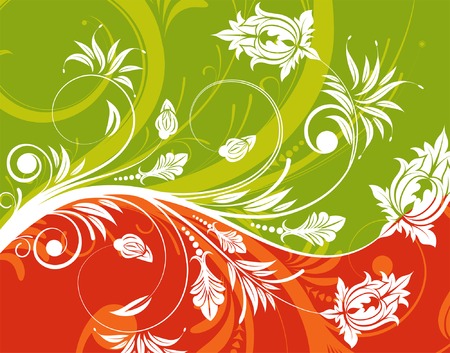 Flower background with wave pattern, element for design, vector illustrationのイラスト素材