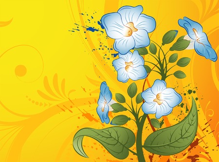 Grunge Floral Background, element for design, vector illustrationのイラスト素材