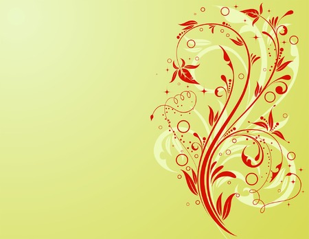 Floral Background with wave pattern, element for design, vector illustrationのイラスト素材