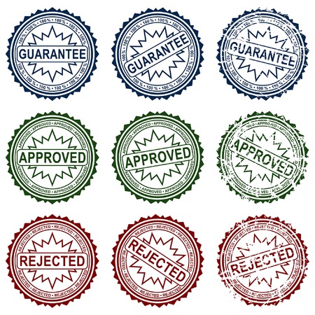 Collection grunge stamps, element for design, vector illustrationのイラスト素材