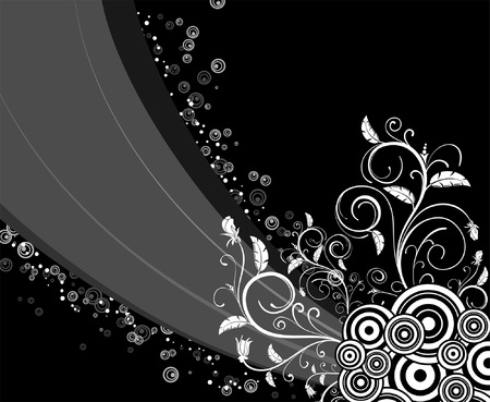 Flower background with circle, element for design, vector illustrationのイラスト素材