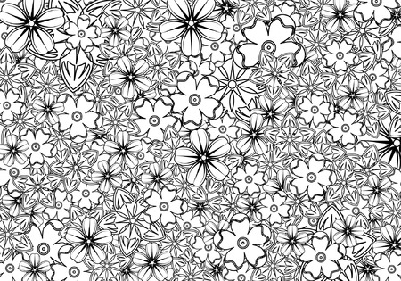 Flower pattern, element for design, vector illustrationのイラスト素材