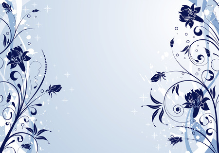 Floral Background with wave pattern, element for design, vector illustrationのイラスト素材