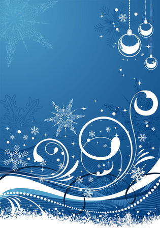 Christmas Frame with snowflakes, element for design, vector illustrationのイラスト素材