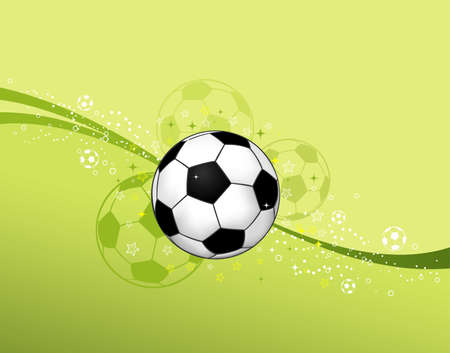 Soccer ball on wave background, element for design, illustrationのイラスト素材