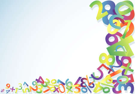 Abstract colorful numeric template, element, for design,  illustrationのイラスト素材