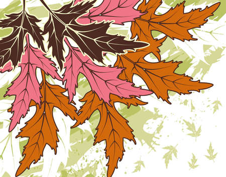 Grunge paint leaf background, element for design, illustrationのイラスト素材