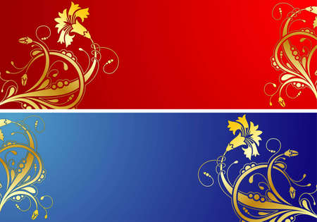 Collect Floral Banner, element for design, illustrationのイラスト素材