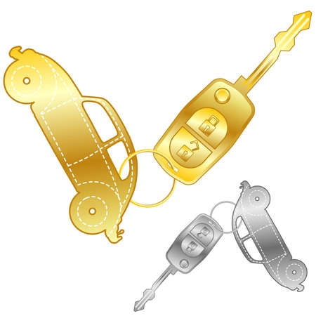 Icon with car and bunch of keys, element for design,  illustrationのイラスト素材