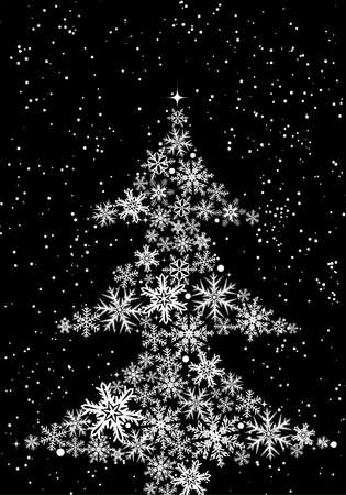 Christmas background with stylized tree, element for design,  illustrationのイラスト素材
