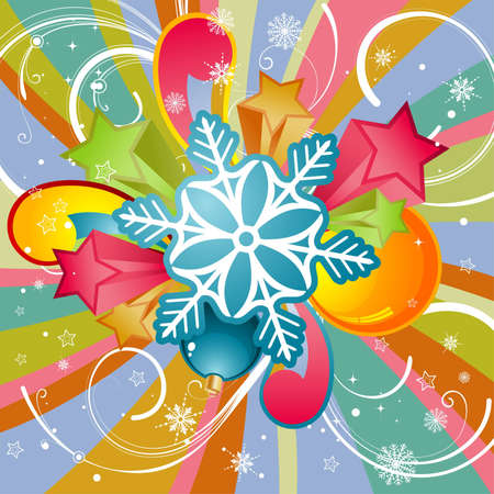 Christmas theme with snowflake and star, element for design のイラスト素材