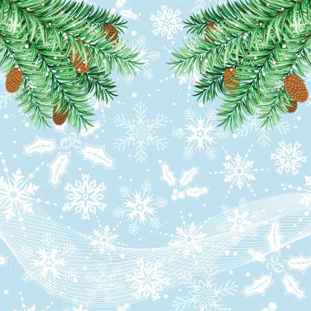 Christmas background with fir, element for design のイラスト素材