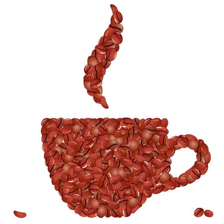 Cup of coffee from grains のイラスト素材