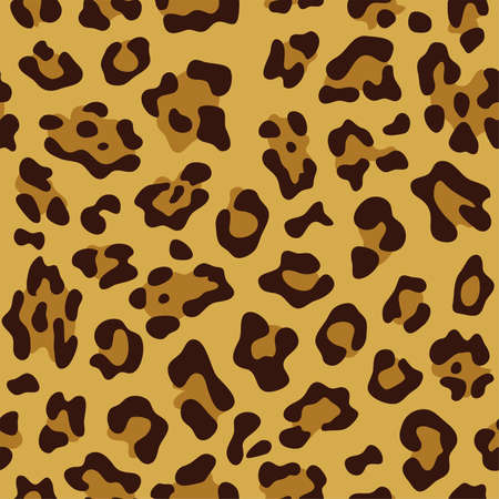 Seamless tiling animal print leopard, vector illustrationのイラスト素材