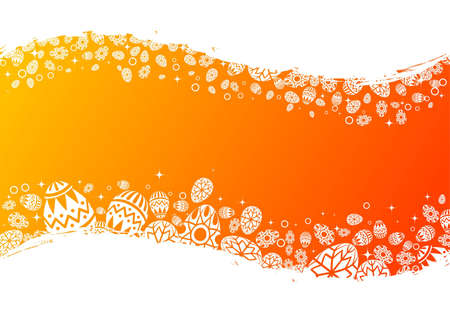 Easter frame with eggs, element for design, vector illustrationのイラスト素材