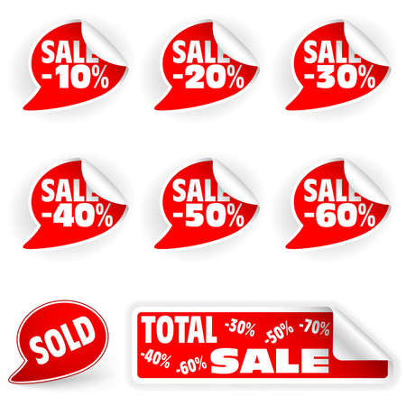 Collect Sticker, element for design, vector illustrationのイラスト素材