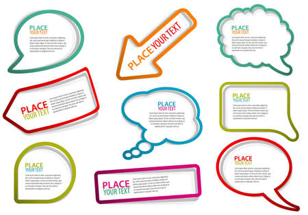 Set of speech and thought bubbles, element for design.のイラスト素材