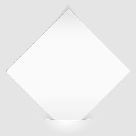 Sheet of white paper for your text or photos, mounted in pocket, template for designのイラスト素材