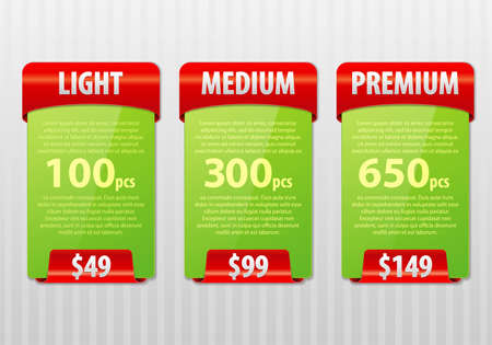 Collect web elements with different prices, vector illustrationのイラスト素材