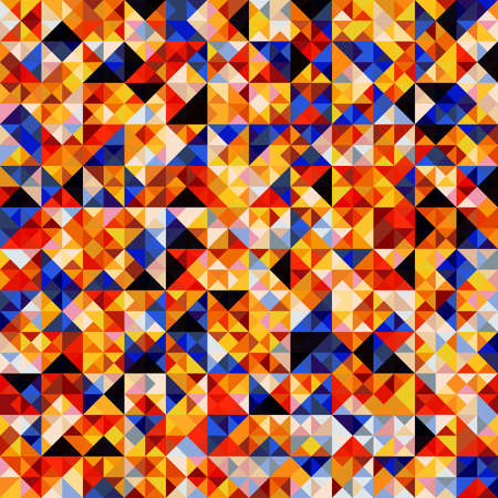 Abstract Mosaic Pattern in Retro Colors