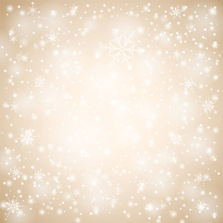 Christmas Blurred Background with Snowflakes and Snow, vector illustration.のイラスト素材