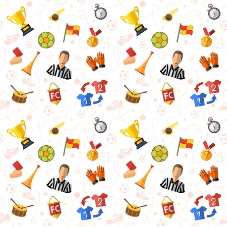 Soccer and Football Seamless Pattern のイラスト素材