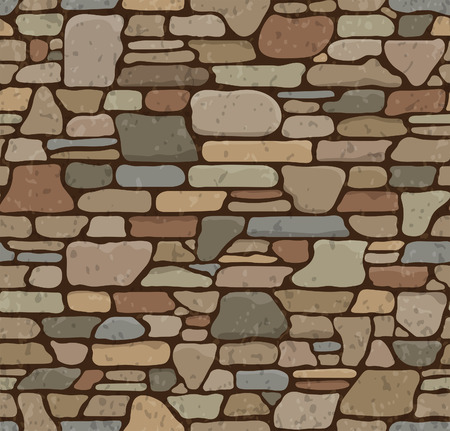 Seamless Grunge Stone Brick Wall Texture. Vector Illustration.のイラスト素材