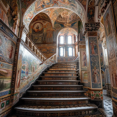 Interior of the Church of the Savior on Spilled Blood, Istanbul, Turkeyの素材