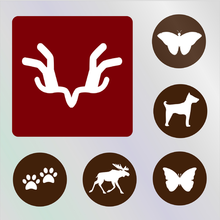 Animals and other vector icons.のイラスト素材