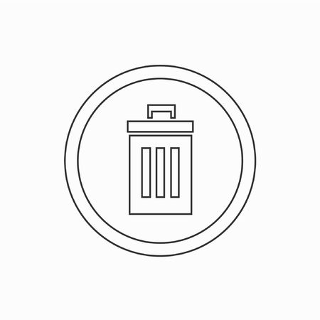 delete line icon, vector illustration. trash iconのイラスト素材
