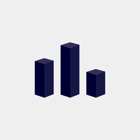 A 3d chart icon, Vector illustration and diagram icon vector