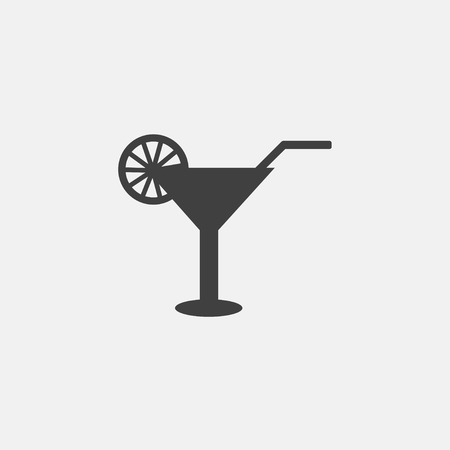 cocktail icon vector illustration. martini icon vectorのイラスト素材