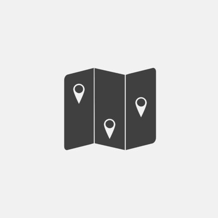 Map icon vector illustration. Location icon vectorのイラスト素材