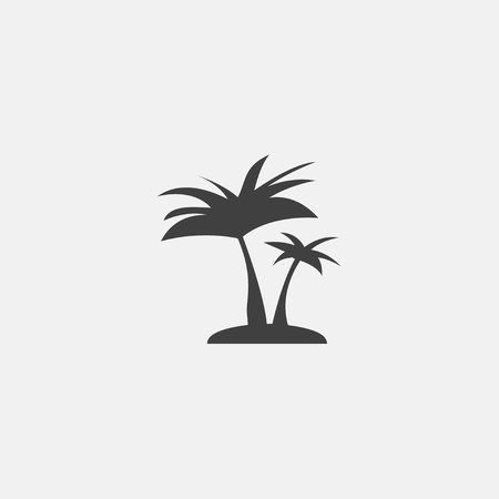 Palm tree icon vector illustration on white background.のイラスト素材
