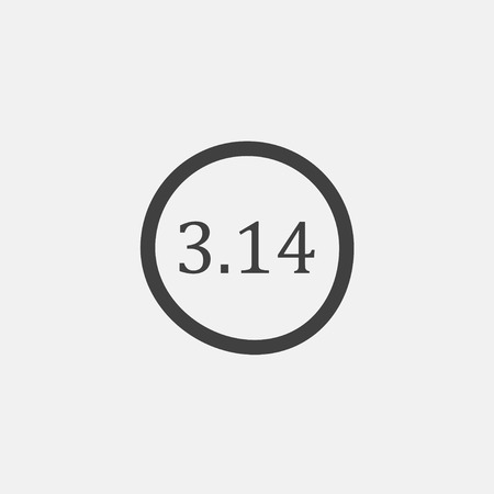 Pi icon vector illustration. 3.14 pi icon vectorのイラスト素材
