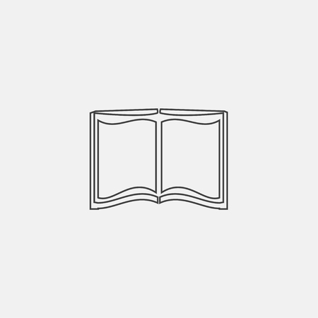 open book icon vector illustration, flat icon vectorのイラスト素材