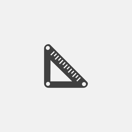 Ruler icon vector illustration, flat icon vectorのイラスト素材