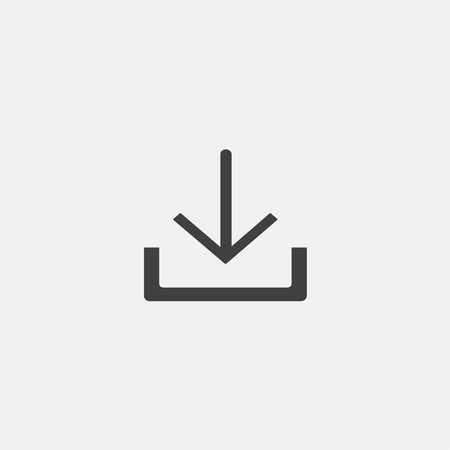 download icon vector illustration, flat icon vectorのイラスト素材